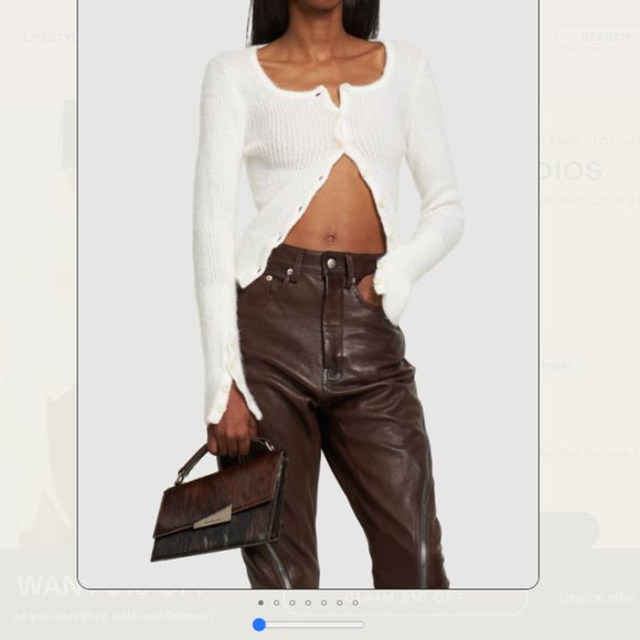 Acne Studios Distorted Leather Top Handle Bag MSRP$1350 RARE FIND - Picture 13 of 14